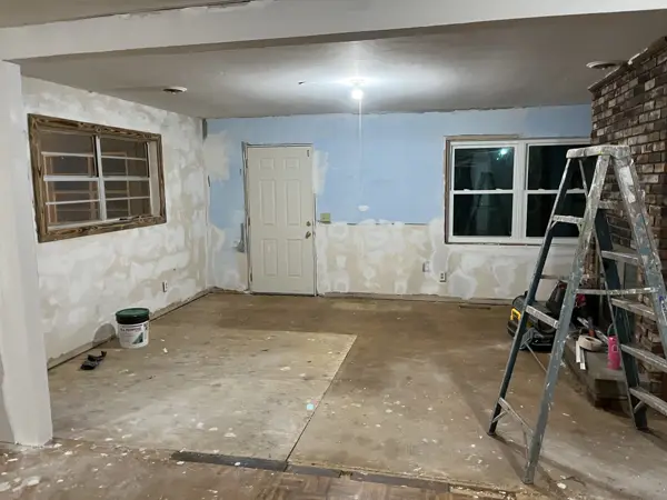 Before: floor torn out