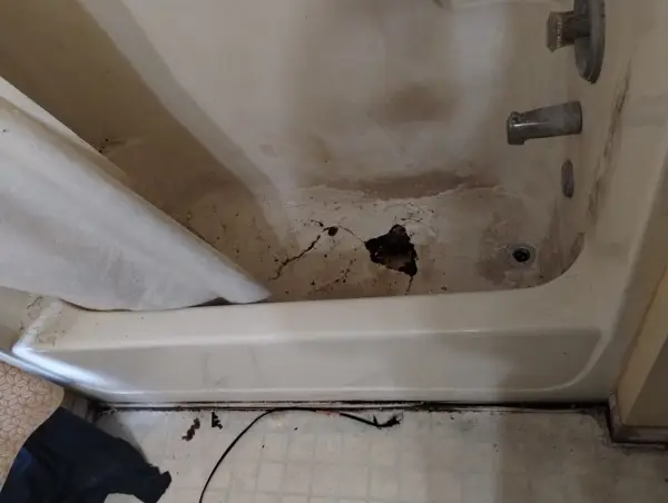 Before: old tub